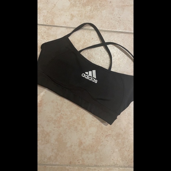 Adidas Black Classic Crossed Back Climalite Sports Bra S/P - Picture 11 of 11